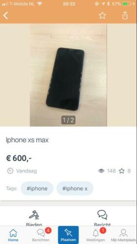iPhone xs max Rotterdam geweldadige overvaller