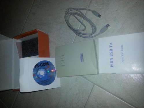 ISDN USB TA Modem nog in doos met kabel en software