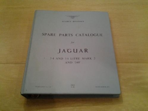 Jaguar mk 2 spare parts catalogue 3.4 - 3.8 litre amp 340 