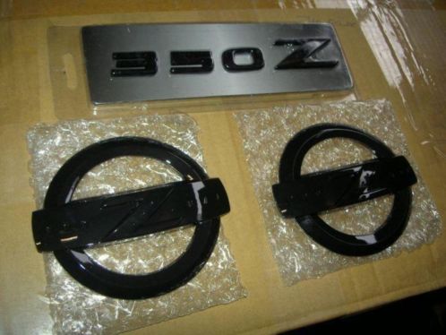 Jap Power Nissan 350z zwarte emblemen set