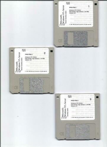 jaren 90 Windows NT4.0 Server engels setup diskettes