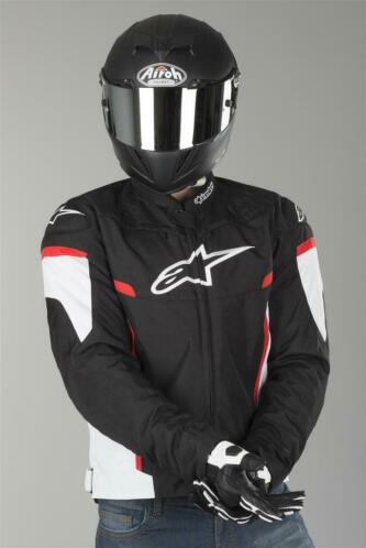 Jas Alpinestars T-GP Plus R V2 Zwart-Wit-Rood (Motorjassen)