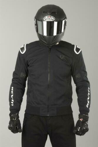 Jas Revit Traction Zwart-Wit (Motorjassen, Motorkleding)