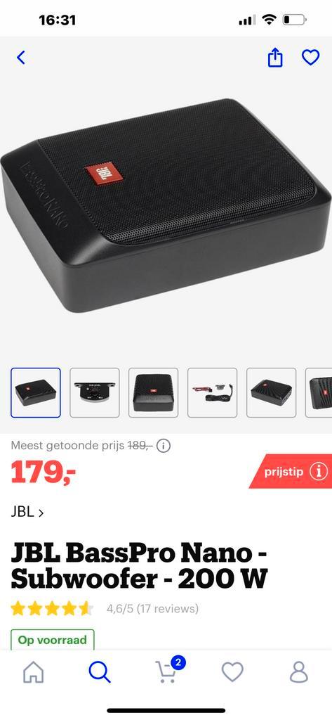 Jbl by harman baspro nano, jbl by harman club 6422f nieuw