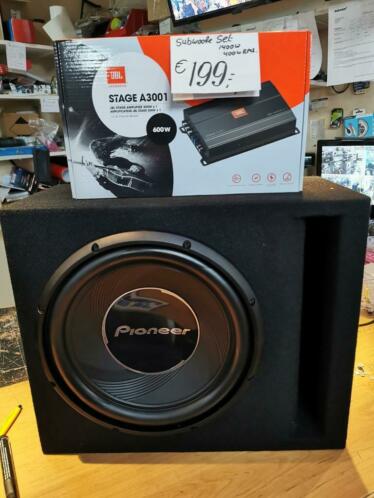 Jblpioneer subwooferset 1400watt 300rms