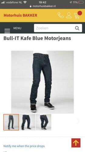 Jeans motorbroek bull-it  Kafe Blue Motorjeans maat 36