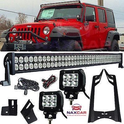 Jeep Wrangler JK Complete LED kit 52034 Bar 300W  2 Pods