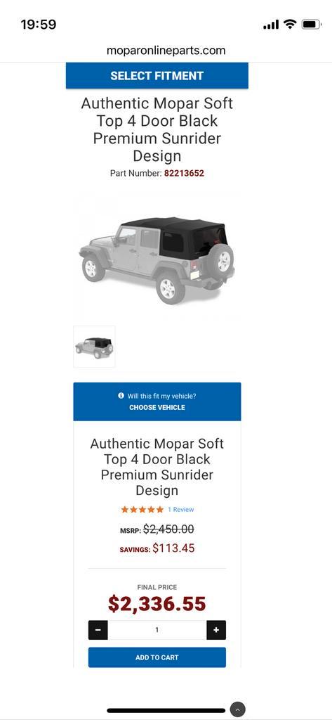Jeep wrangler jku soft top nieuw in doos