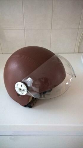 Jet helm leer, klein. xs  s