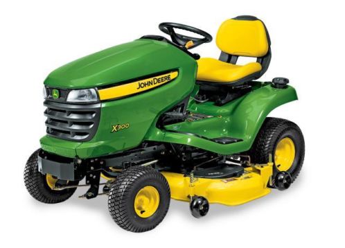 John Deere X300 zitmaaier 2cil met 107cm Edge mulch maaidek