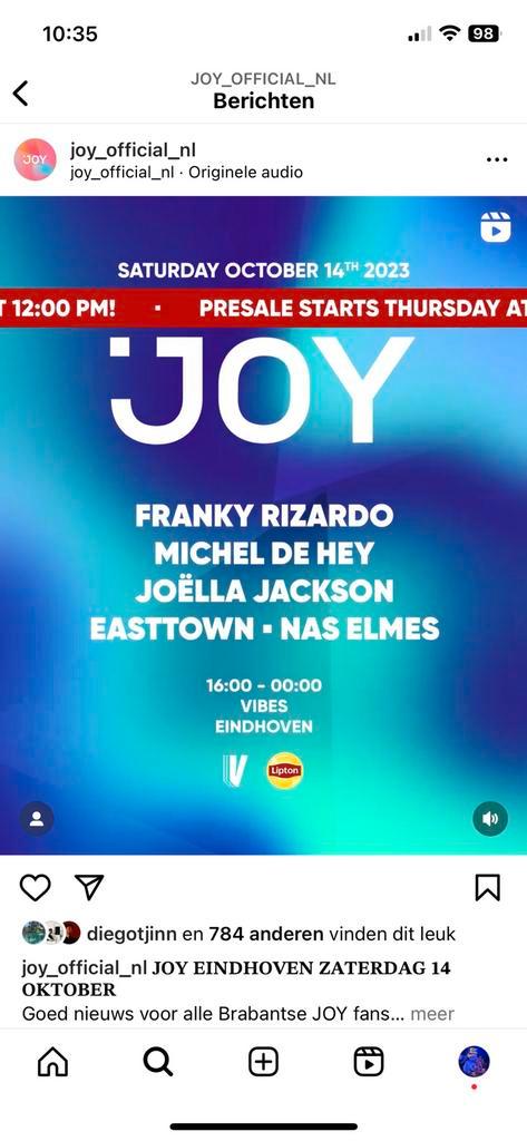Joy Eindhoven 3x tickets