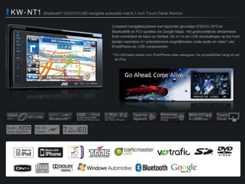 JVC KW-NT1 auto radio navigatie dvd breedbeeld dubbel din