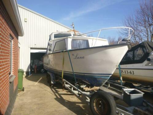 Kajuitboot 720x250 poliester opbouw hout iets werk 