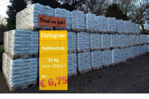 Kalkkorrels Dologran 25kg -Strooi nu kalk- voor tuin amp gazon