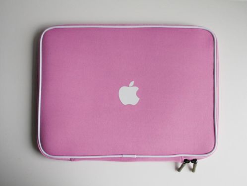 Kapotte rits, roze Macbook hoes 13034 - hoesje tas tasje pro