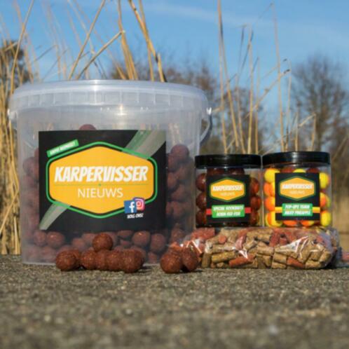 Karper Aaspakket - 2kg Boilies, Hookbaits, Pellets, Pop-ups