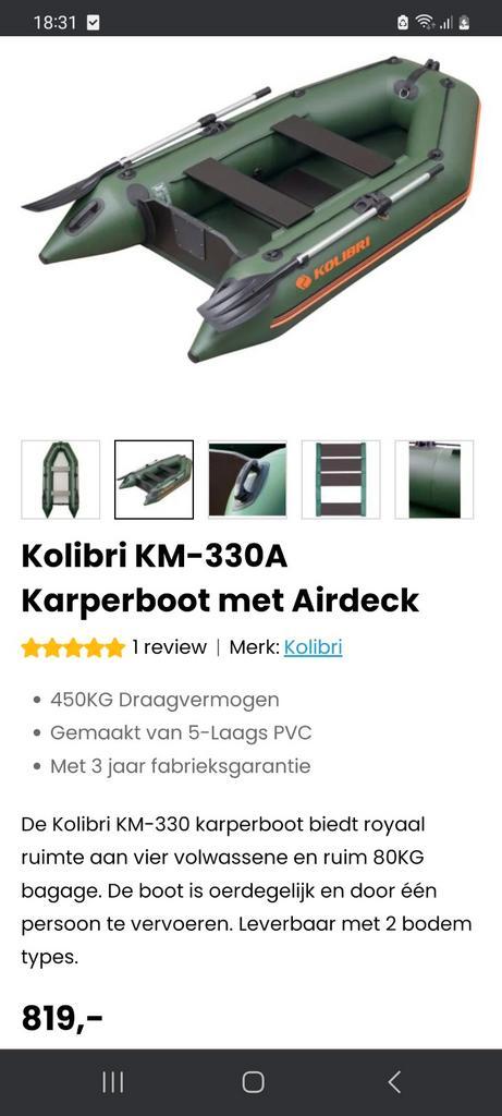 Karper rubber boot met elektrische motor