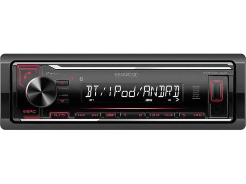 Kenwood KMM-BT204 Autoradio enkel DIN Bluetooth handsfree..