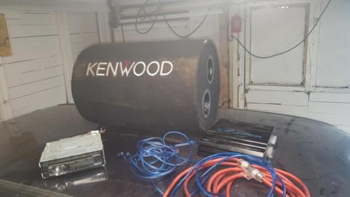 kenwood subwoofer incl versterker en kabels 1200 watt