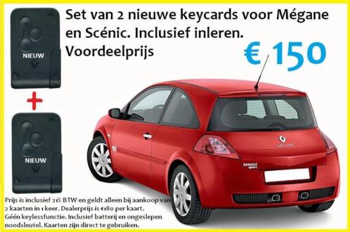 KEYCARD nieuwe kaart Megane Scenic laguna autosleutel