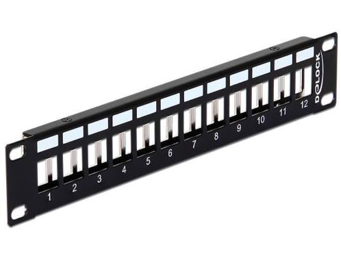 Keystone 10039039 Patch Panel voor 12 modules - zwart