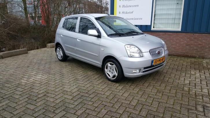 KIA Picanto 1.0 2004 Grijs. Airco, 5deurs, Nieuwe APK