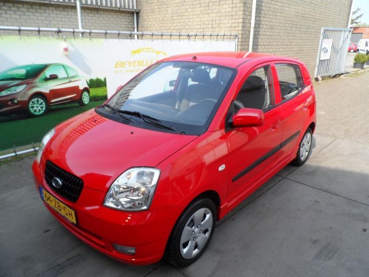 KIA Picanto 1.0 2007 Rood, Airco, 5D 1e eigenaar APK NAP 