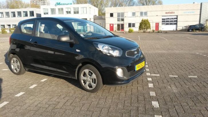 Kia Picanto 1.0 Cvvt 3-DRS 2012 Zwart met Airco 