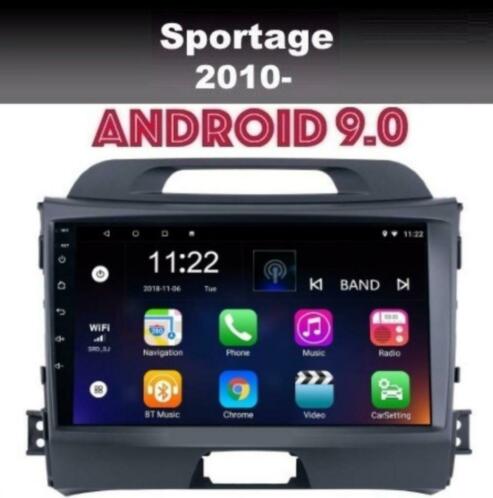 Kia Sportage 9039039 radio navigatie android 9.0 wifi dabcarkit