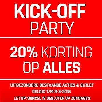 Kick-Off Party profiteer van 20 korting op handschoenen