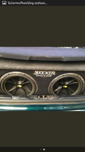 Kicker 2x12 inch subwoofer met versterker monoblock zx300.1