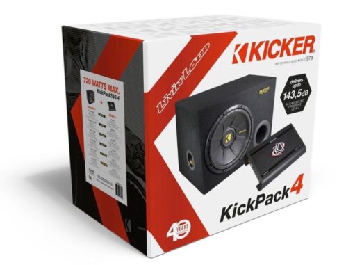 Kicker KPX360.4 basspak 4-kanaals versterker en subkist NEW