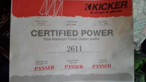 Kicker zx 2500.1 2500 watt rms op 2 ohm