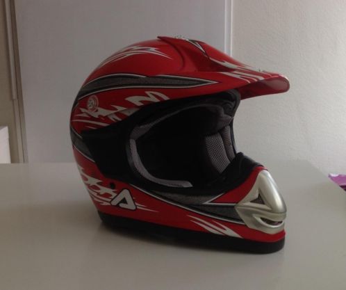 Kindercross helm rood