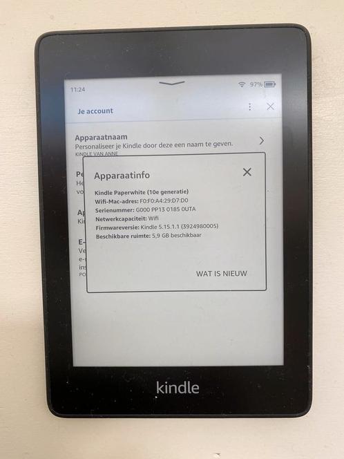 Kindle Paperwhite 10e generatie, 8GB, 6 inch