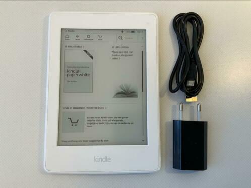 Kindle Paperwhite 3, 7th gen, wit, 4 GB