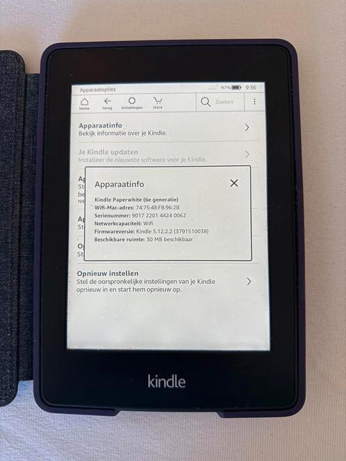 Kindle Paperwhite 6e generatie