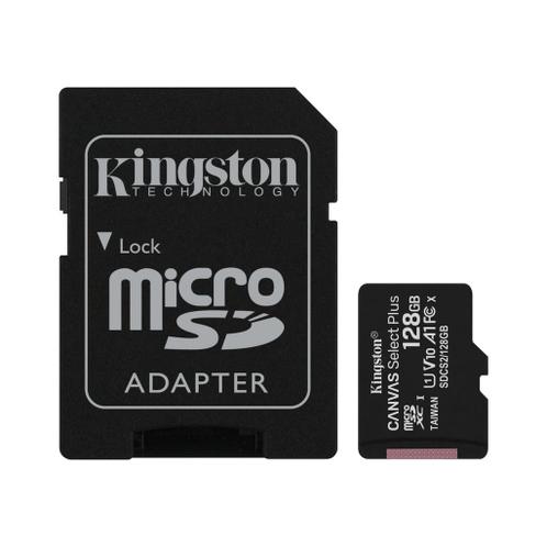 Kingston Micro SDHC geheugenkaart  Aaptepter-128GB