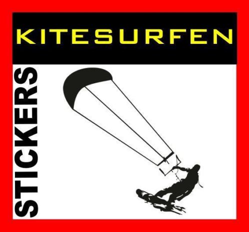 KITESURFEN stickers op je auto. Autostickers