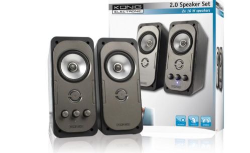 Knig, 2.0 Speakerset 2x10W Nieuw