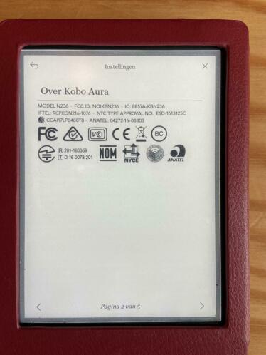 Kobo Aura 2 ereader met sleepcover