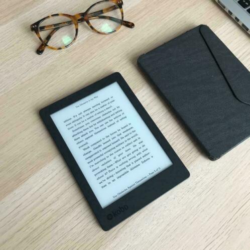 Kobo Aura e-reader 2, inclusief lederen sleep cover
