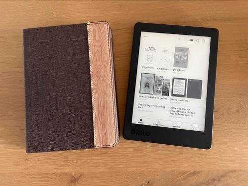 Kobo Aura edition 2 met bruin hoesje  sleepcover