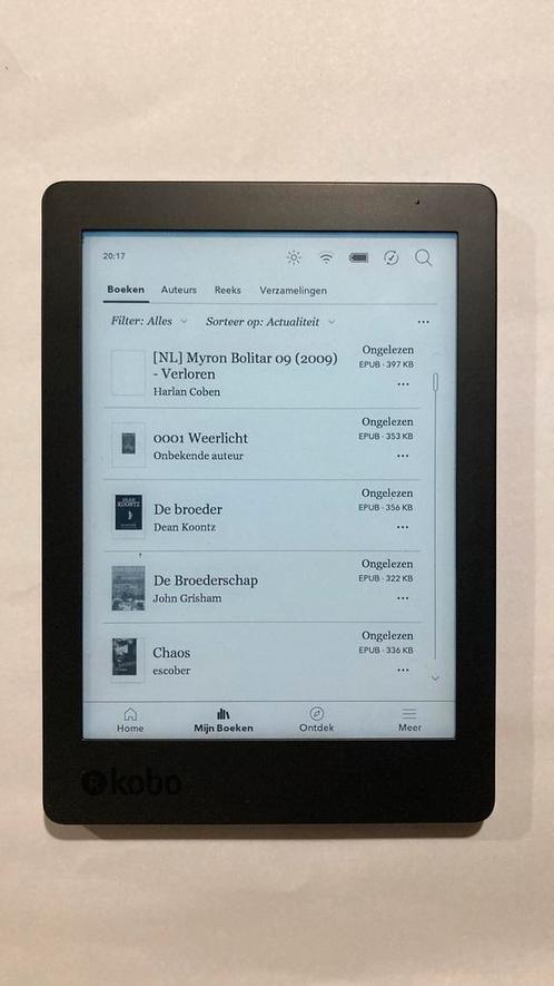 Kobo Aura edition 2 met veel ebooks erop