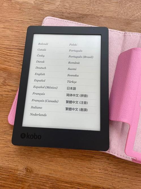 Kobo aura edition 2 - mooie e-reader, incl. roze hoesje 