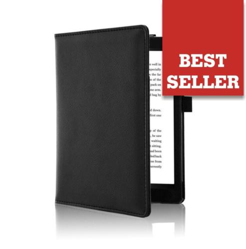 Kobo Aura H2O Edition 2 (6,8034) Luxe Zwarte Leren Hoes  Slee