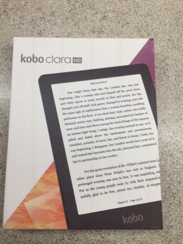 kobo clara ereader met hoes z.g.a.n.