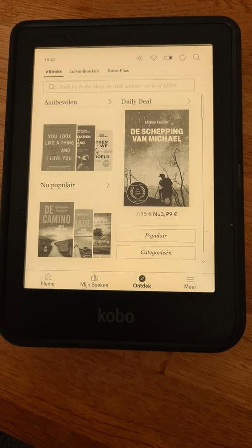 Kobo E-reader, ideaal voor de vakantie.