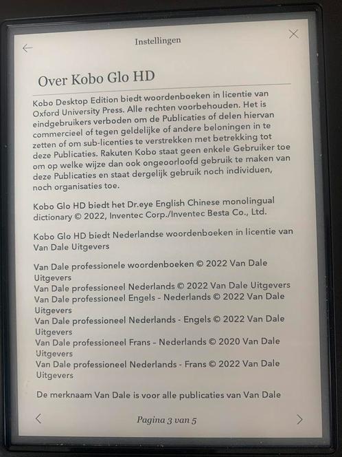 Kobo Glo HD, wifi en 4GB geheugen, met verlichting