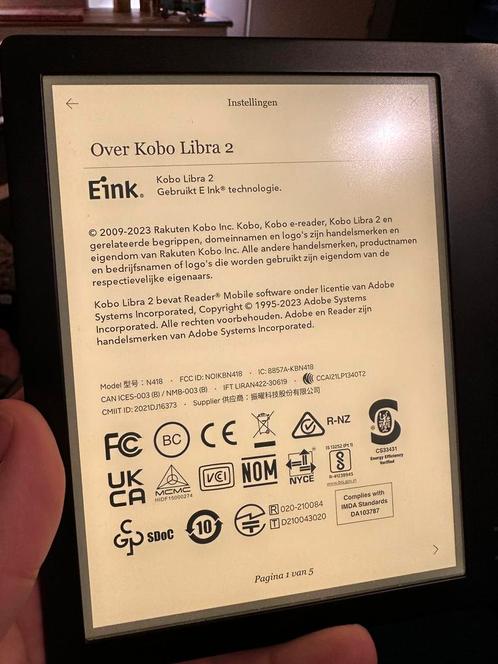 Kobo Libra 2 e-reader zwart